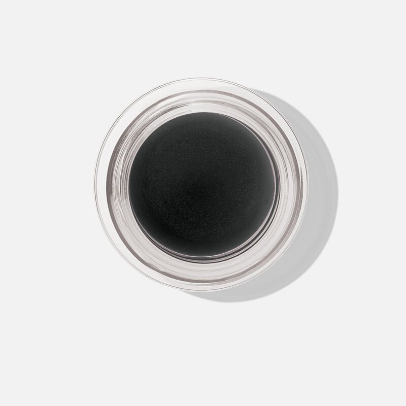 Pot of Mary Kay Gel Eyeliner With Expandable Brush Applicator pictured without applicator in shade Jet Black.