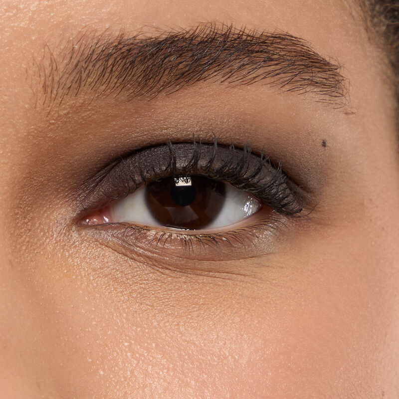 Macro eye shot&nbsp;of Mary Kay&reg;&nbsp;Matte&nbsp;Eye Shadow Stick in&nbsp;Black Obsidian&nbsp;on&nbsp;medium&nbsp;skin tone.&nbsp;